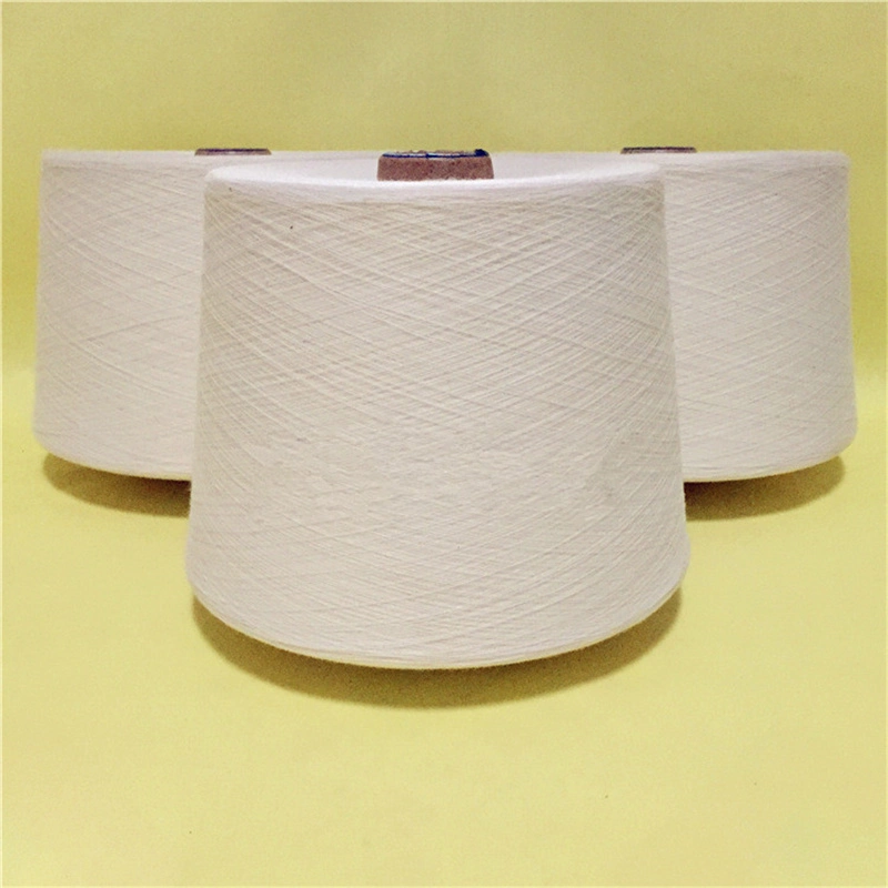 Factory Raw White 60/40 55/45 50/50 Polyester Cotton Blended PC CVC Yarn